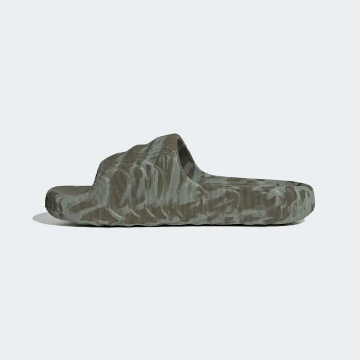 Adidas Men's Adilette 22 Slides - Olive Strata / Silver Green / Core Black Just For Sports