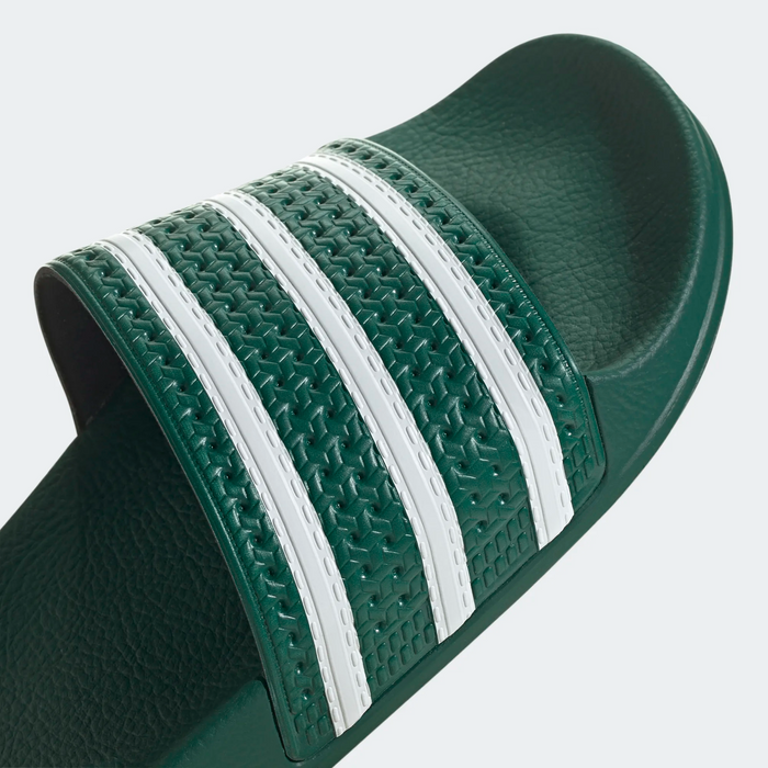 Adidas Men's Adilette Slides - Collegiate Green / Cloud White Just For Sports