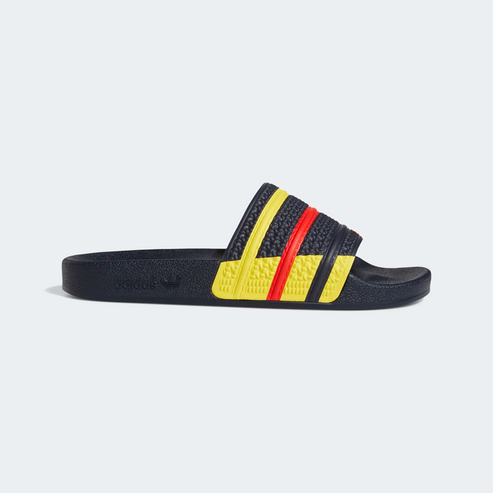 Adidas Men's Adilette Slides - Legend Ink / Red / Yellow Just For Sports