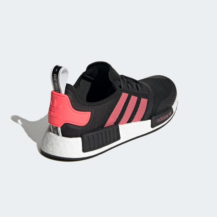 Adidas Men's NMD R1 Shoes Core Black Signal Pink / White — Just For Sports