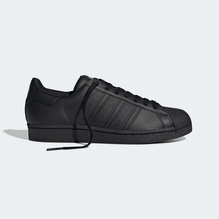 Adidas Men s Superstar Shoes All Black Just For Sports