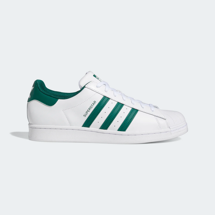 Adidas Men's Superstar Shoes - White / Collegiate Green — Just For Sports