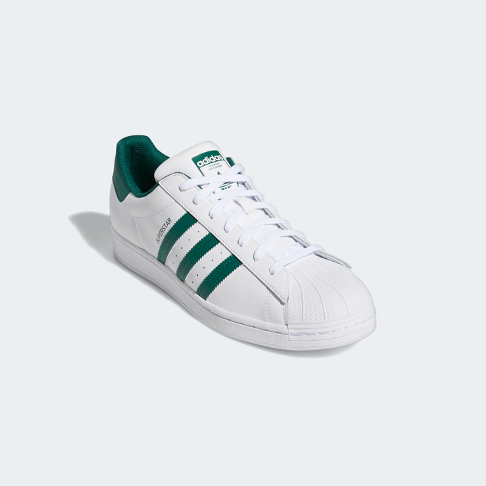 Adidas Men's Superstar Shoes - Cloud White / Collegiate Green Just For Sports