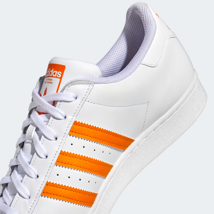 Adidas Men s Superstar Shoes Cloud White Ecru Tint Orange Rush