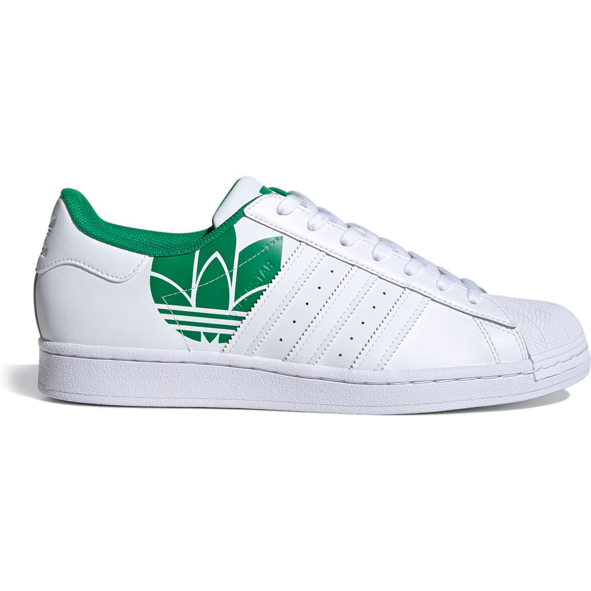 mentaal Geslagen vrachtwagen Serena Adidas Men's Superstar Trefoil Shoes - Cloud White / Green — Just For Sports