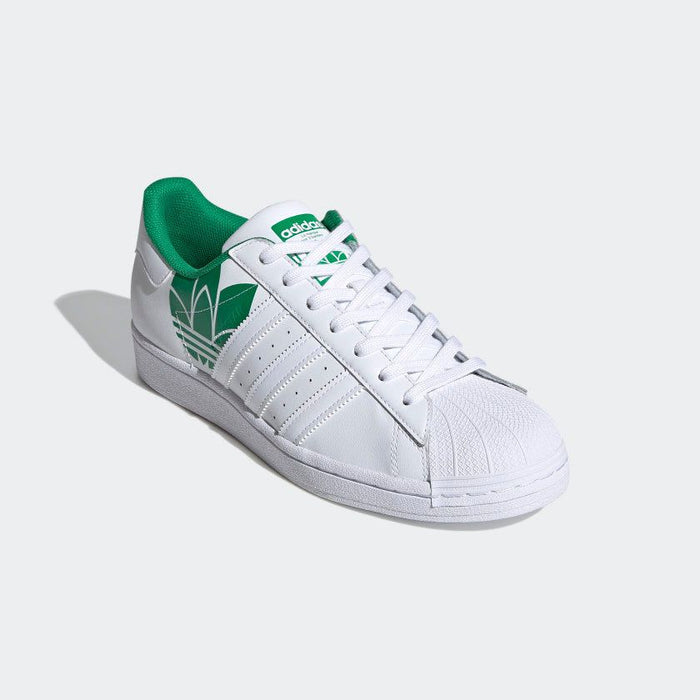 Adidas Men's Superstar Trefoil Shoes - Cloud White / Green Just For Sports