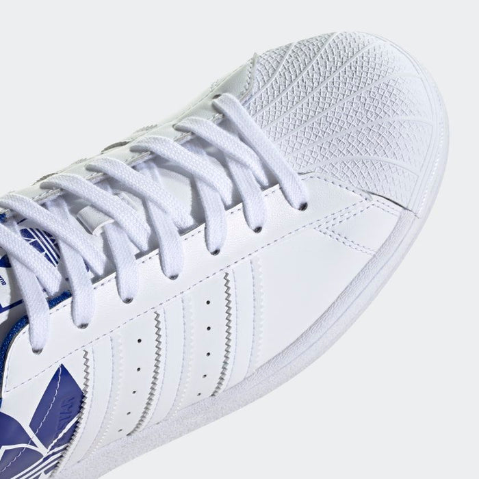 Adidas Men's Superstar Trefoil Shoes - Cloud White / Royal Blue