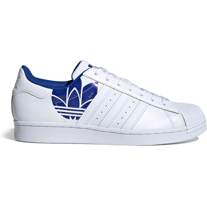 Prominent sensor personeelszaken Adidas Men's Superstar Trefoil Shoes - Cloud White / Royal Blue — Just For  Sports