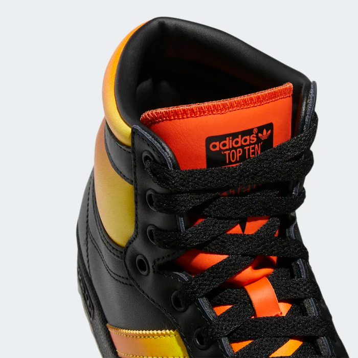 Adidas Men's Top Ten Hi Shoes - Core Black / Beam Yellow / Semi Impact Orange Just For Sports