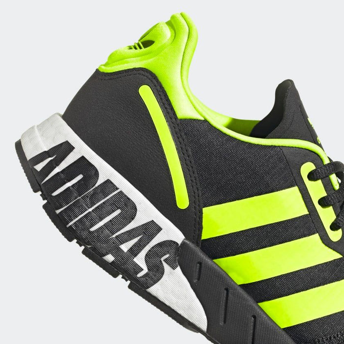 Adidas Men's ZX 1K Boost Shoes - Core Black / Solar Yellow / Matte Silver Just For Sports