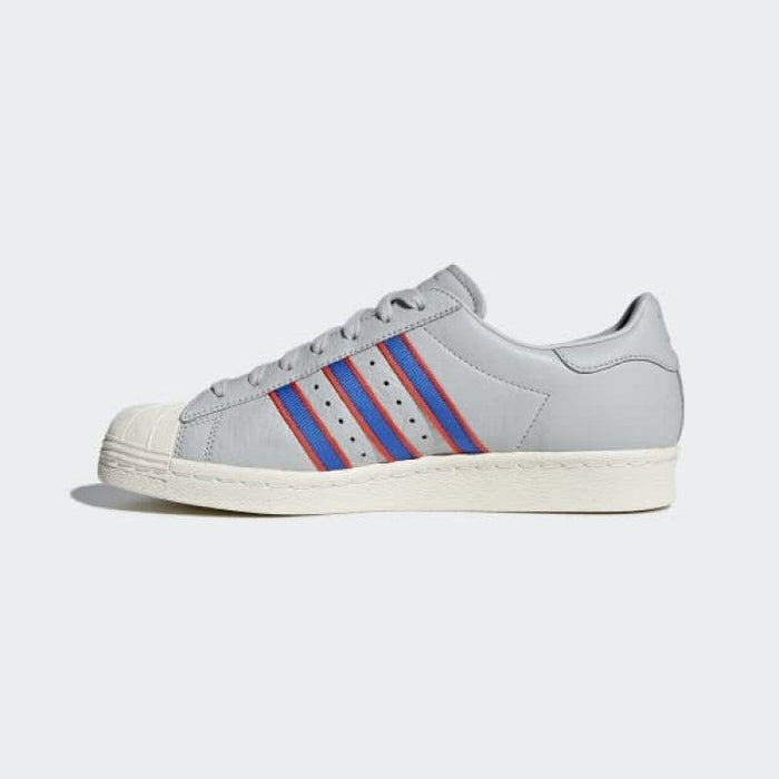 Adidas Superstar 80s Shoes - Grey / Red Blue — Just For Sports