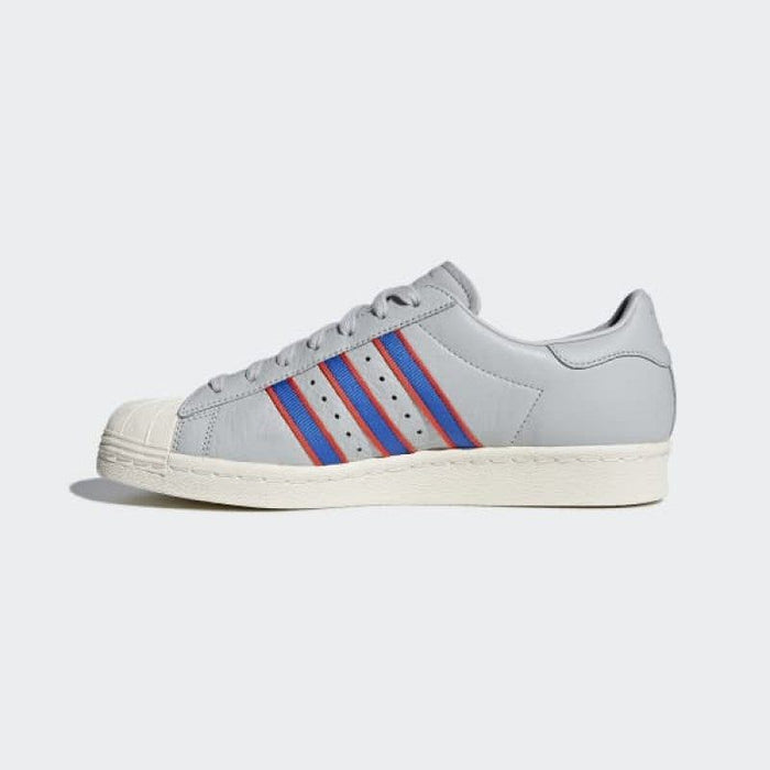 Adidas Superstar 80s Shoes - Grey / Red / Blue Just For Sports Adidas Superstar 80s Shoes - Grey / Red / Blue Just For Sports