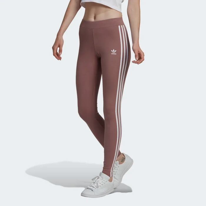 Adidas Women's Adicolor Classics 3 Stripes Tight Leggings - Purple