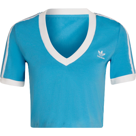 sneen peave flydende Adidas Women's Adicolor Classics Cropped Tee - Sky Rush Blue / White — Just  For Sports