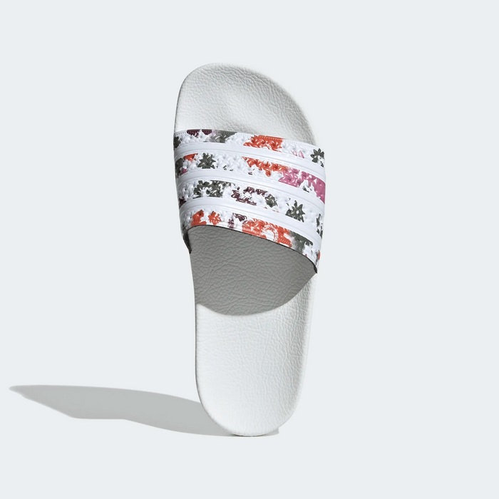 Adidas Women's Adilette Slides - Cloud White / Floral Just For Sports