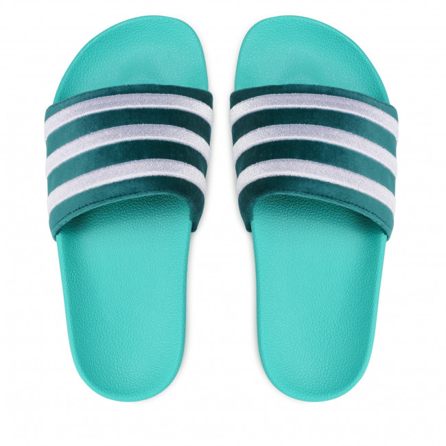 Adidas Women s Adilette Slides Mint Green White