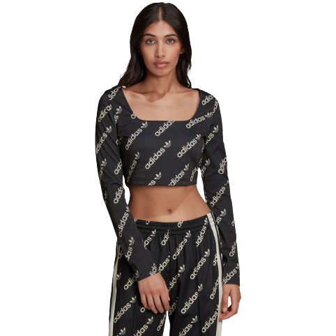 Adidas long sleeve crop online