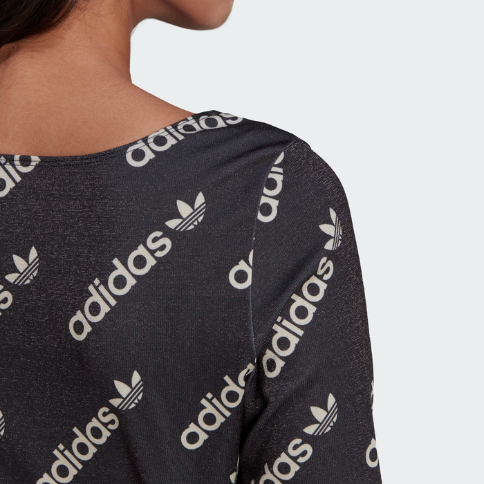 Adidas Women's Long Sleeve Crop Top - Black Just For Sports