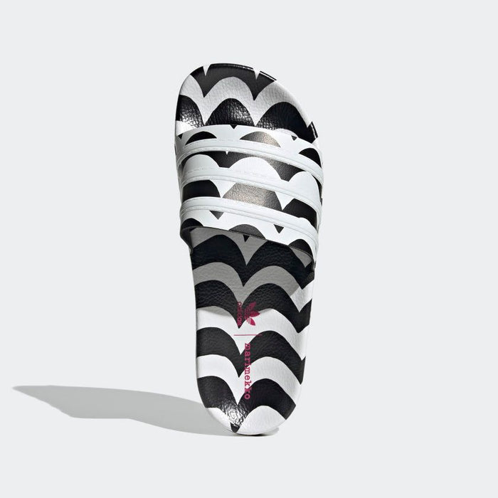 Adidas Women's Marimekko Adilette Slides - Core Black / Cloud White / Team Real Magenta Just For Sports