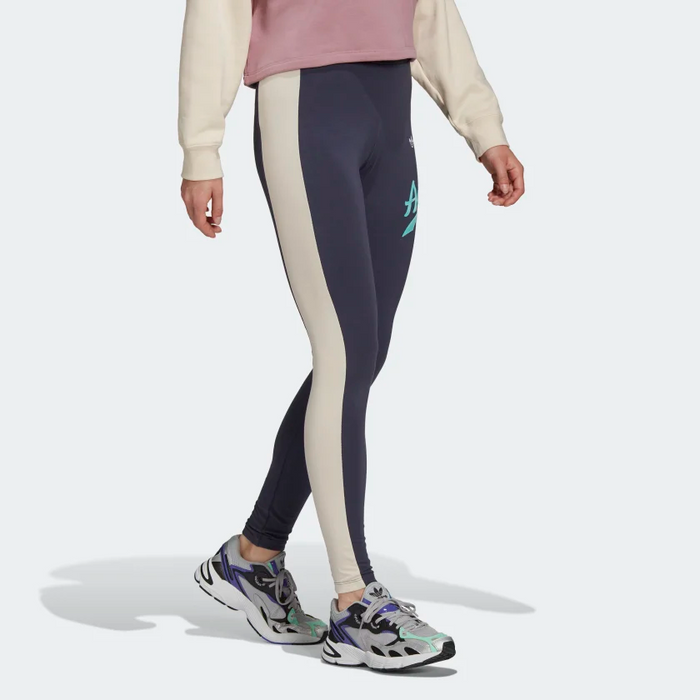 Adidas Women's Modern B-Ball Tight Leggings - Shadow Navy / Wonder White