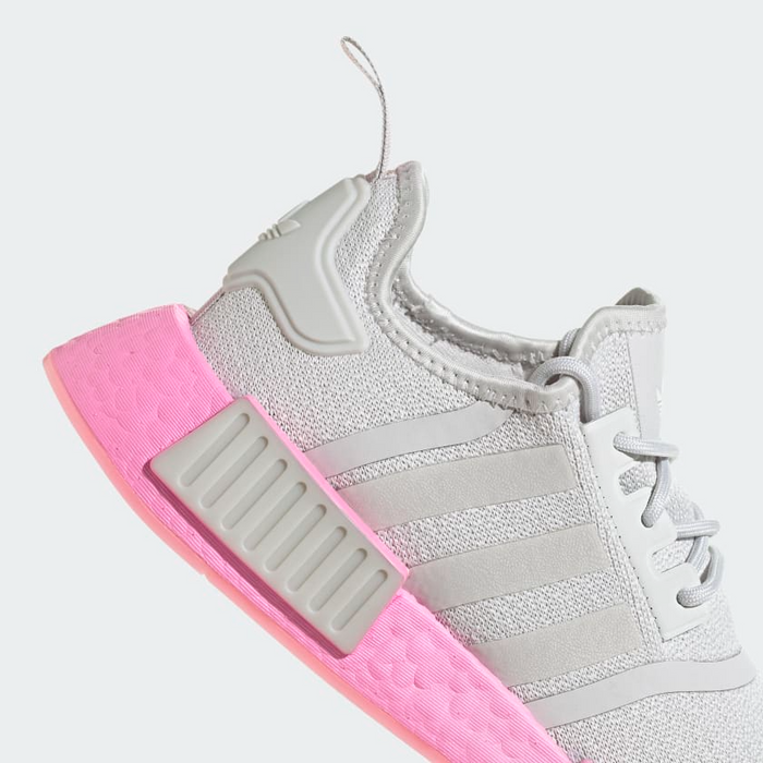 Adidas Women's NMD R1 Shoes - Grey One / Bliss Pink / Cloud White Just For Sports