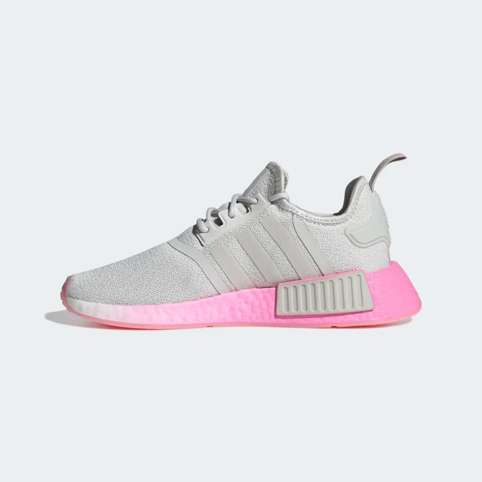 Adidas Women's NMD R1 Shoes - Grey One / Bliss Pink / Cloud White Just For Sports