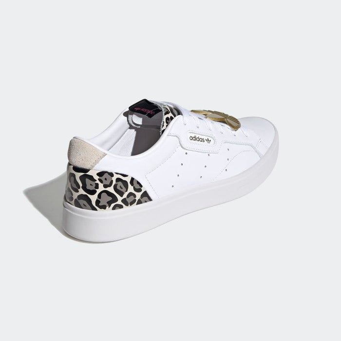 Adidas Women's Sleek Shoes - Cloud White / Brown Leopard / Gold Just For Sports Adidas Women's Sleek Shoes - Cloud White / Brown Leopard / Gold Just For Sports