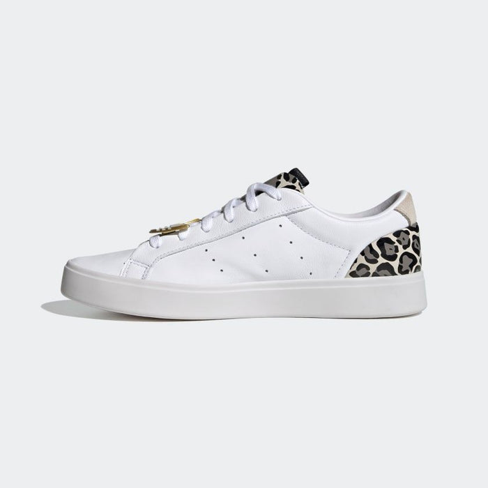 Adidas Women's Sleek Shoes - Cloud White / Brown Leopard / Gold Just For Sports Adidas Women's Sleek Shoes - Cloud White / Brown Leopard / Gold Just For Sports