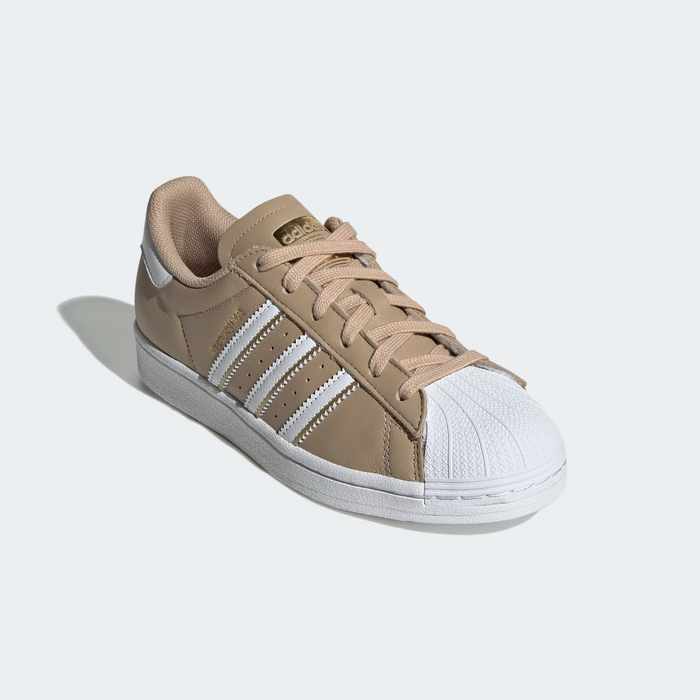 Adidas Women's Superstar Shoes - Cloud White / Pale Nude / Gold — Just For Sports