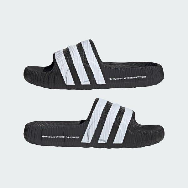 Adidas Men's Adilette 22 Slides - Core Black / Cloud White