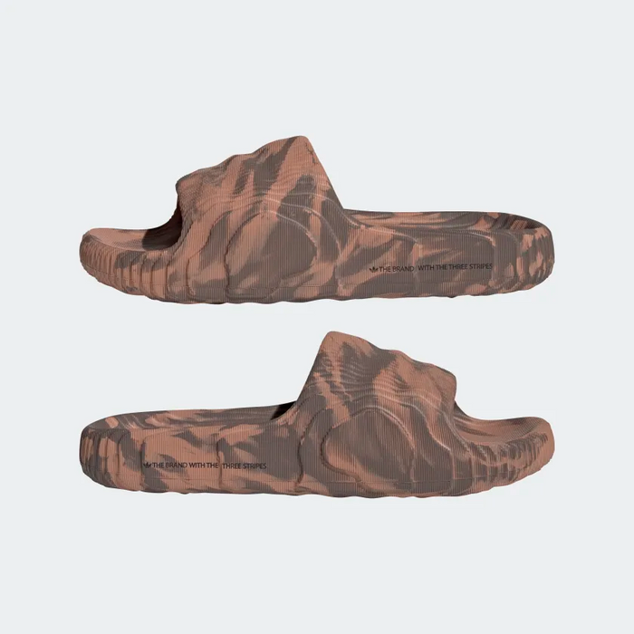 Adidas Men's Adilette 22 Slides - Clay Strata / Earth Strata / Core Black