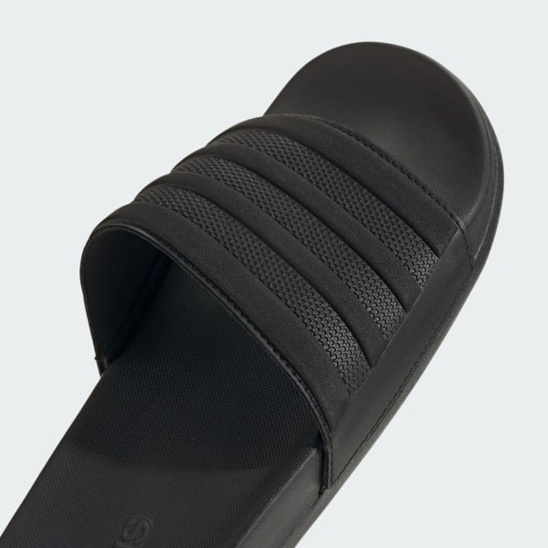 Adidas Men's Adilette Comfort Slides Shoes - Triple Black Just For Sports Adidas Men's Adilette Comfort Slides Shoes - Triple Black Just For Sports
