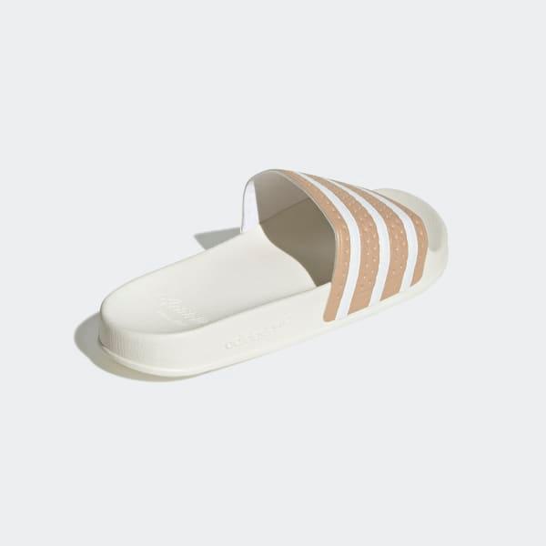 Adidas Men's Adilette Slides - Magic Beige / Cloud White / Off White