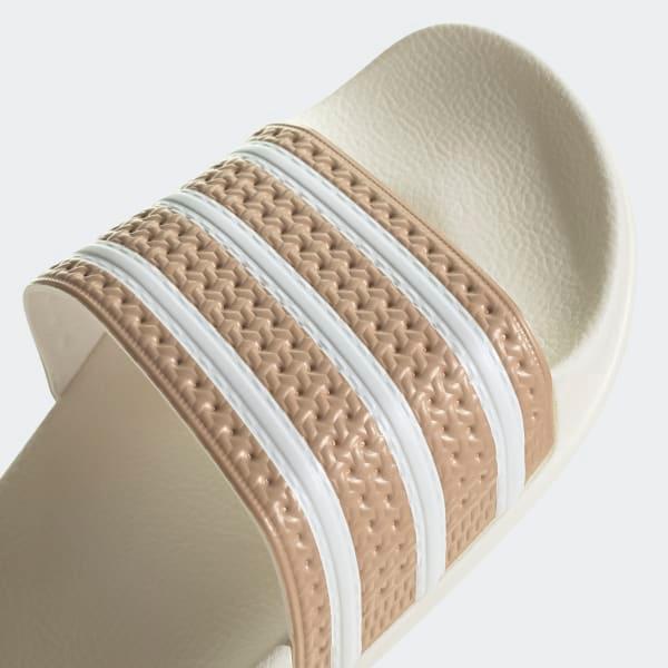 Adidas Men's Adilette Slides - Magic Beige / Cloud White / Off White