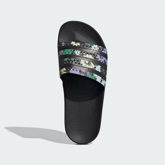 Adidas Women's Adilette Slides - Core Black / Multi