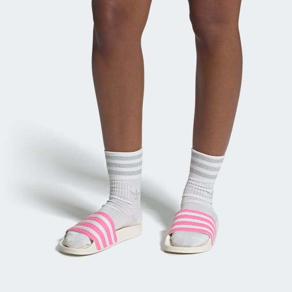 Adidas Women's Adilette Slides - Bliss Pink / Cloud White / Off White