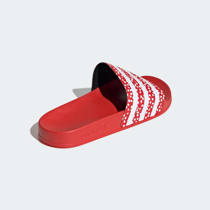 Adidas Women's Adilette Slides - Cloud White / Vivid Red