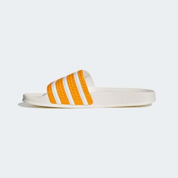 Adidas Men's Adilette Slides - Team College Gold / Cloud White / Off White