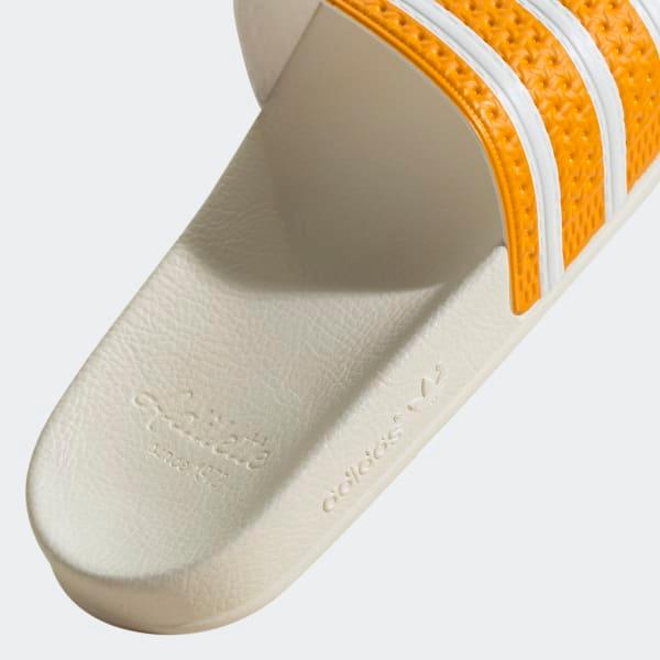 Adidas Men's Adilette Slides - Team College Gold / Cloud White / Off White