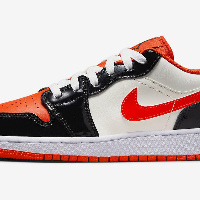 Orange black white jordans hotsell