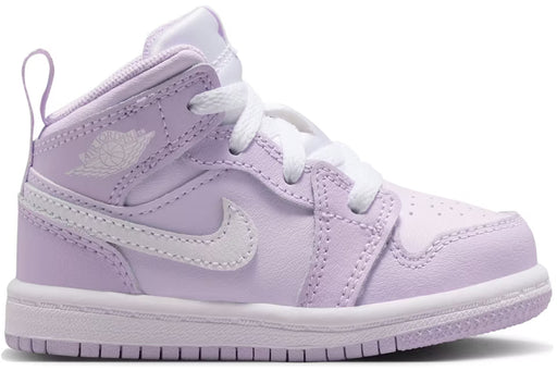 Nike Kids' Jordan 1 Mid Shoes - Violet Mist / Barely Grape / White - Just For Sports