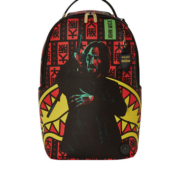 Sprayground John Wick The Hit Backpack - Red / Yellow / Black