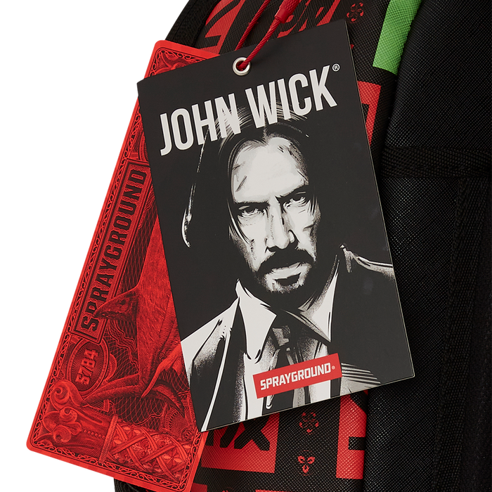 Sprayground John Wick The Hit Backpack - Red / Yellow / Black