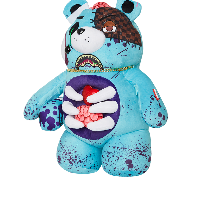 Sprayground Night of The Living Bear Backpack - Blue / Red / Pink