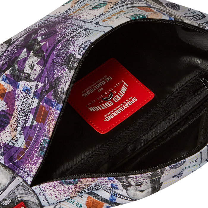 Sprayground Billions In The Bank Savvy Crossbody Bag - Green / Purple / White