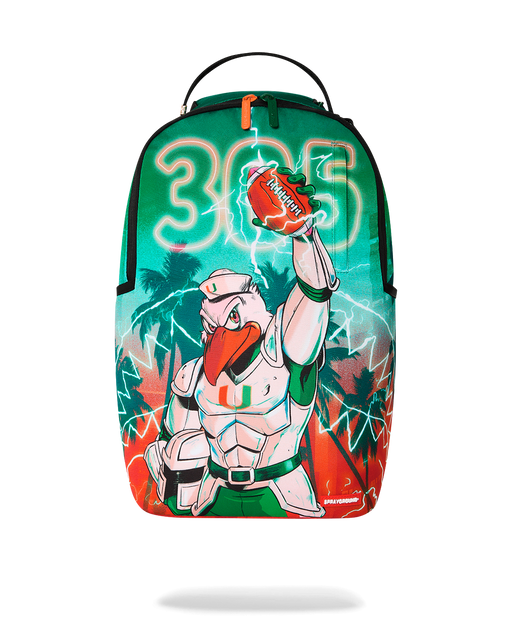 Sprayground University Of Miami Hurricanes - Touchdown Thunder Bag - Just For Sports