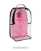 Sprayground Clear Dlx Backpack - Checked Out (Pink Drip) Bag - Just For Sports