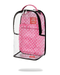 Sprayground Clear Dlx Backpack - Checked Out (Pink Drip) Bag - Just For Sports