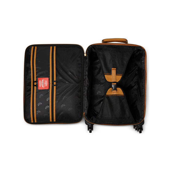 Sprayground Illuchains Jetsetter Carry On Luggage Bag - Black / White / Brown