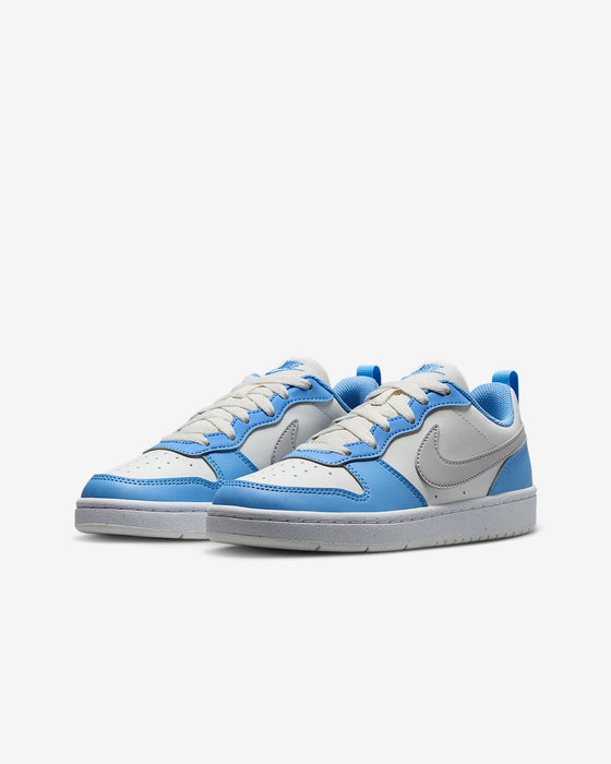 Nike Kids' Court Borough Low Recraft Shoes - Summit White / Cobalt Pulse / White / Vast Grey - Just For Sports